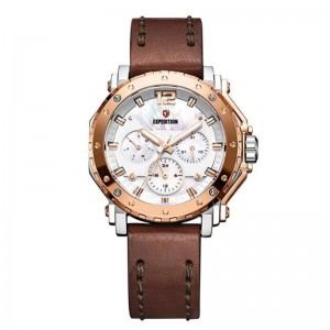 Expedition 6402 Silver Rosegold White Leather Lady BFLTRSL